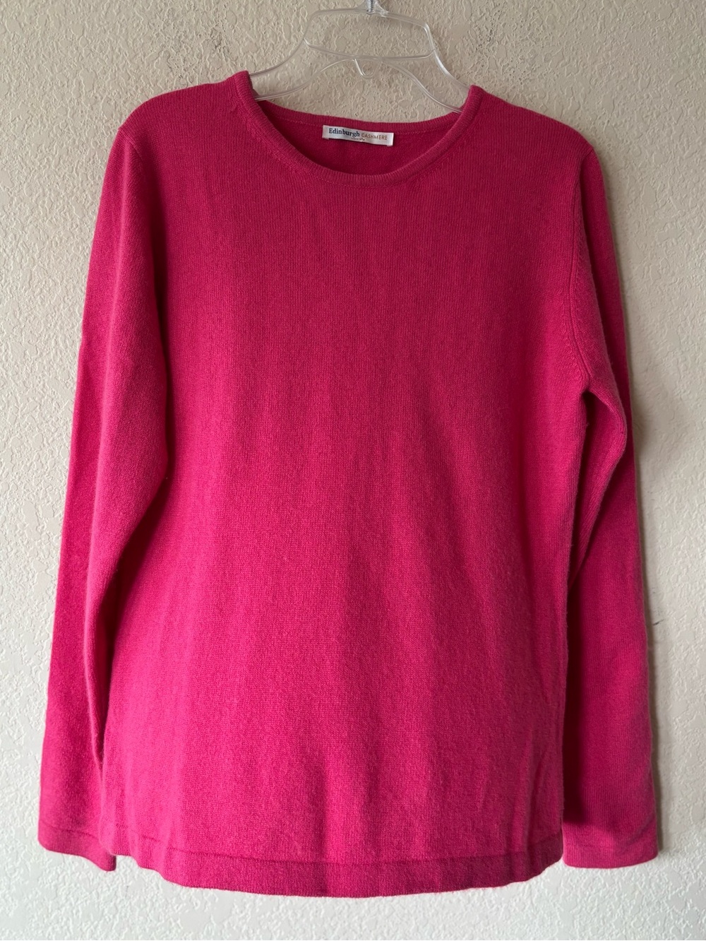 Edinburgh Cashmere Women's‎ 100% Cashmere Sweater Pink Berry Size S